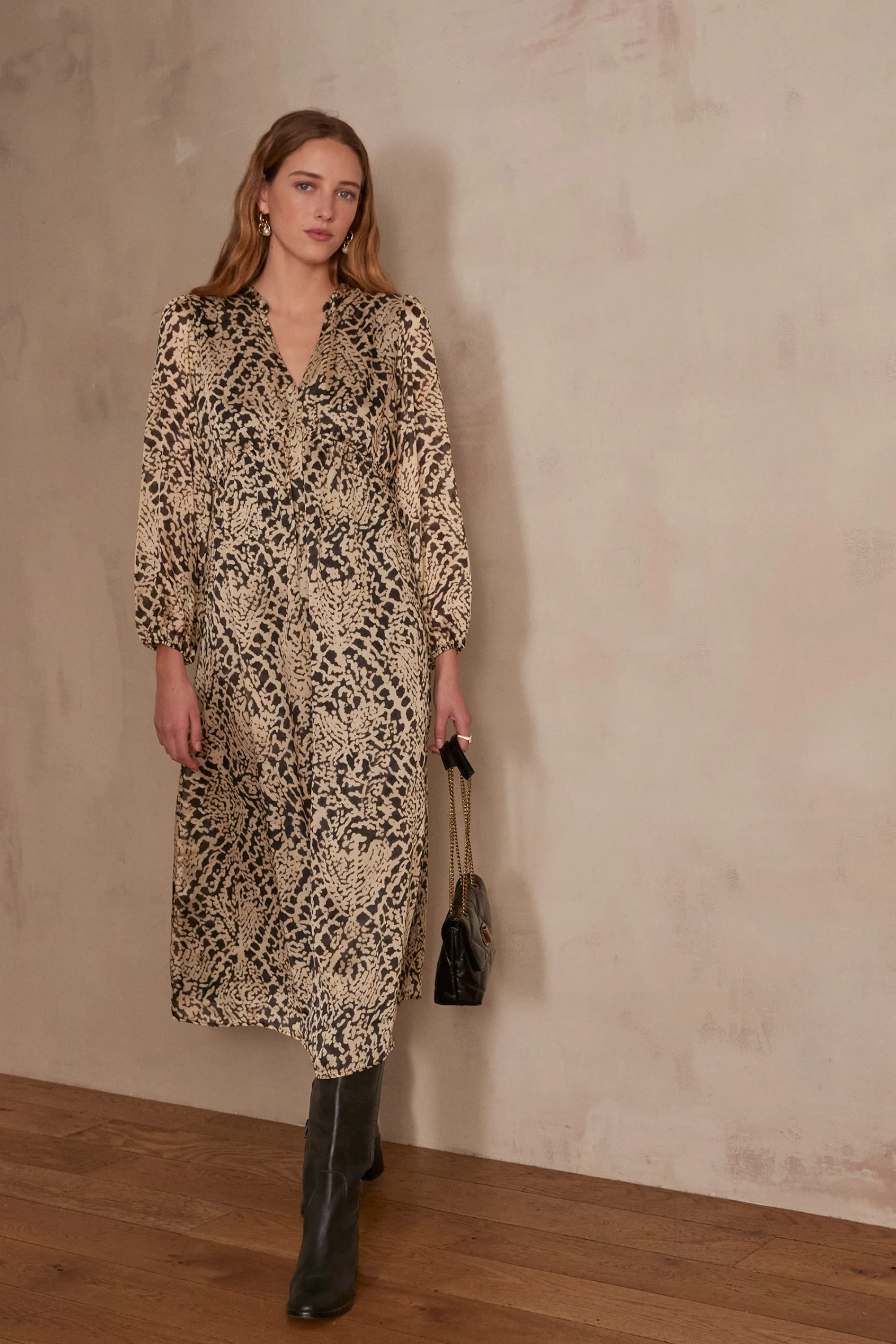 Maison 123 Robes Longues | Robes Imprimées>Robe LILAS CREME