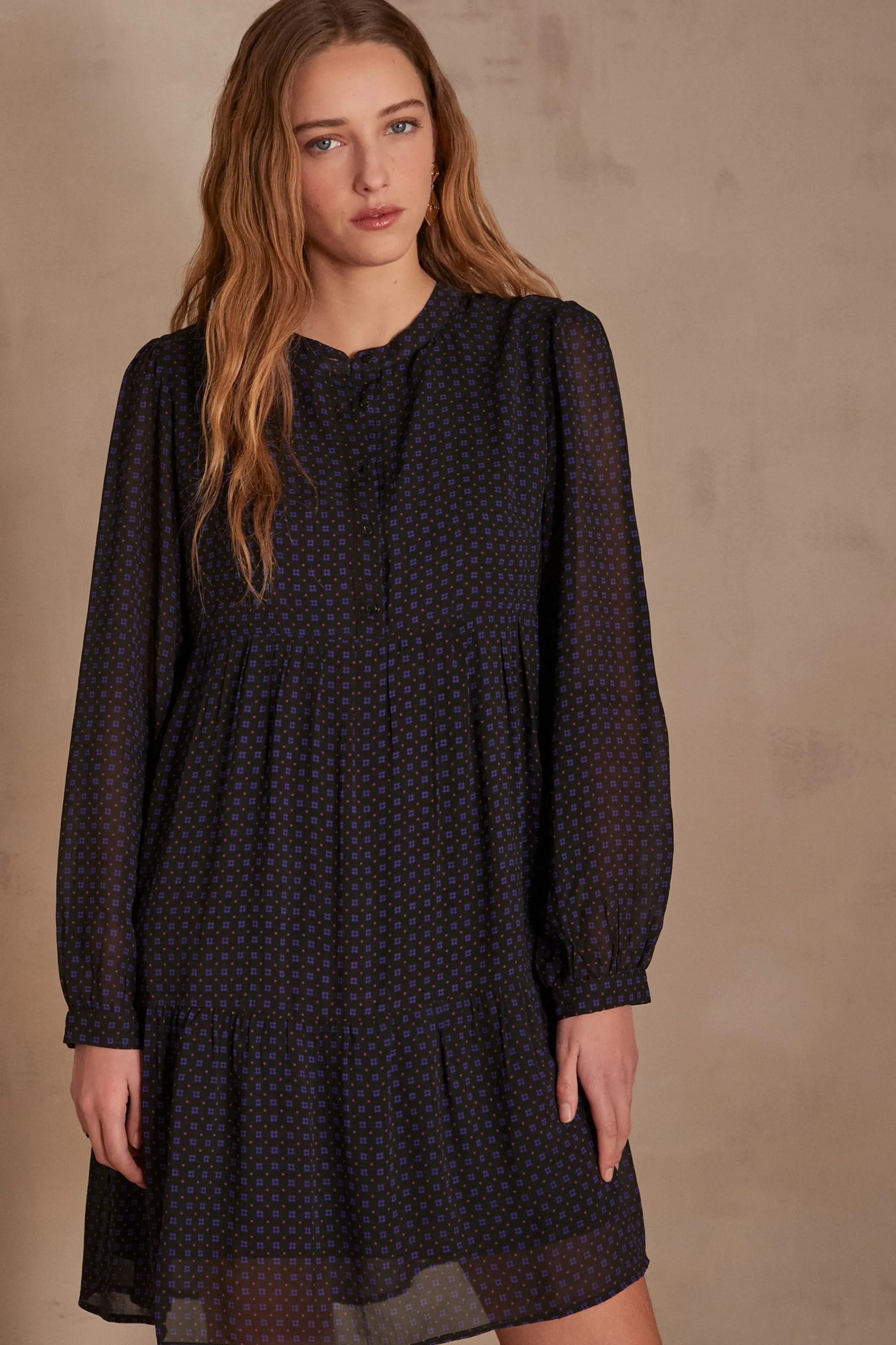 Maison 123 Robes Courtes | Robes Imprimées>Robe LOUISE MARINE