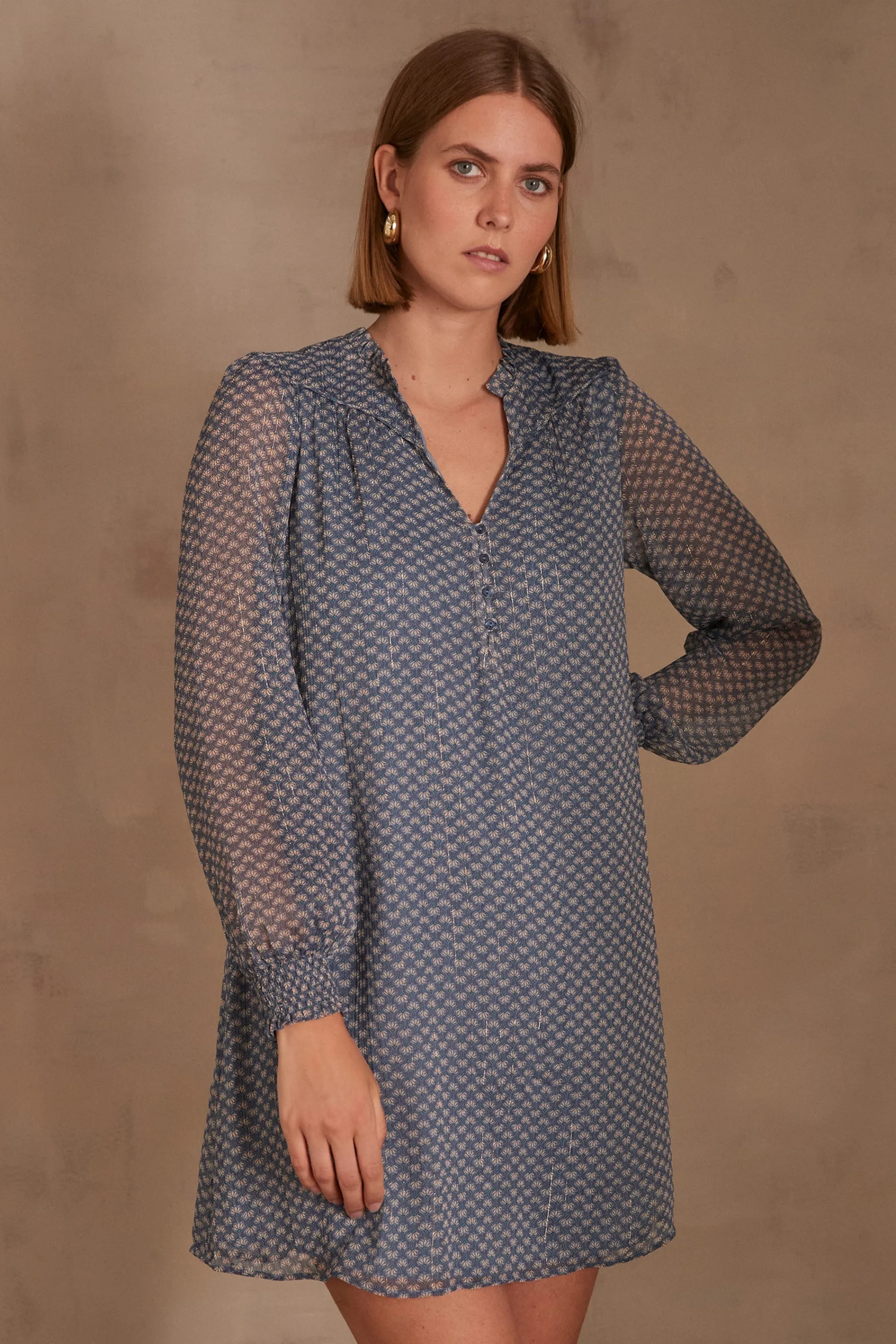Maison 123 Robes Courtes | Robes Imprimées>Robe MACHA MARINE