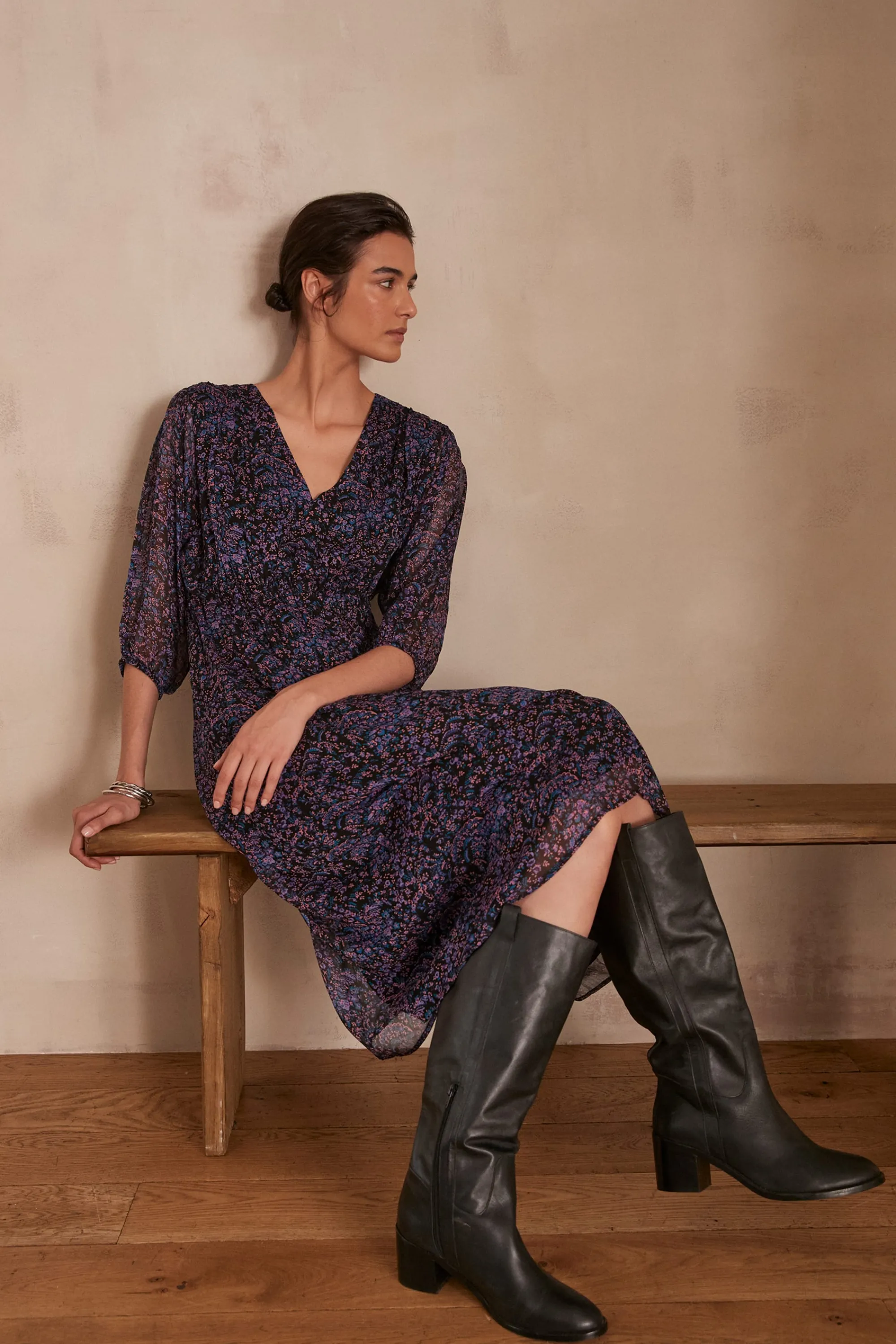 Maison 123 Robes Longues | Robes Imprimées>Robe MAENA VIOLET