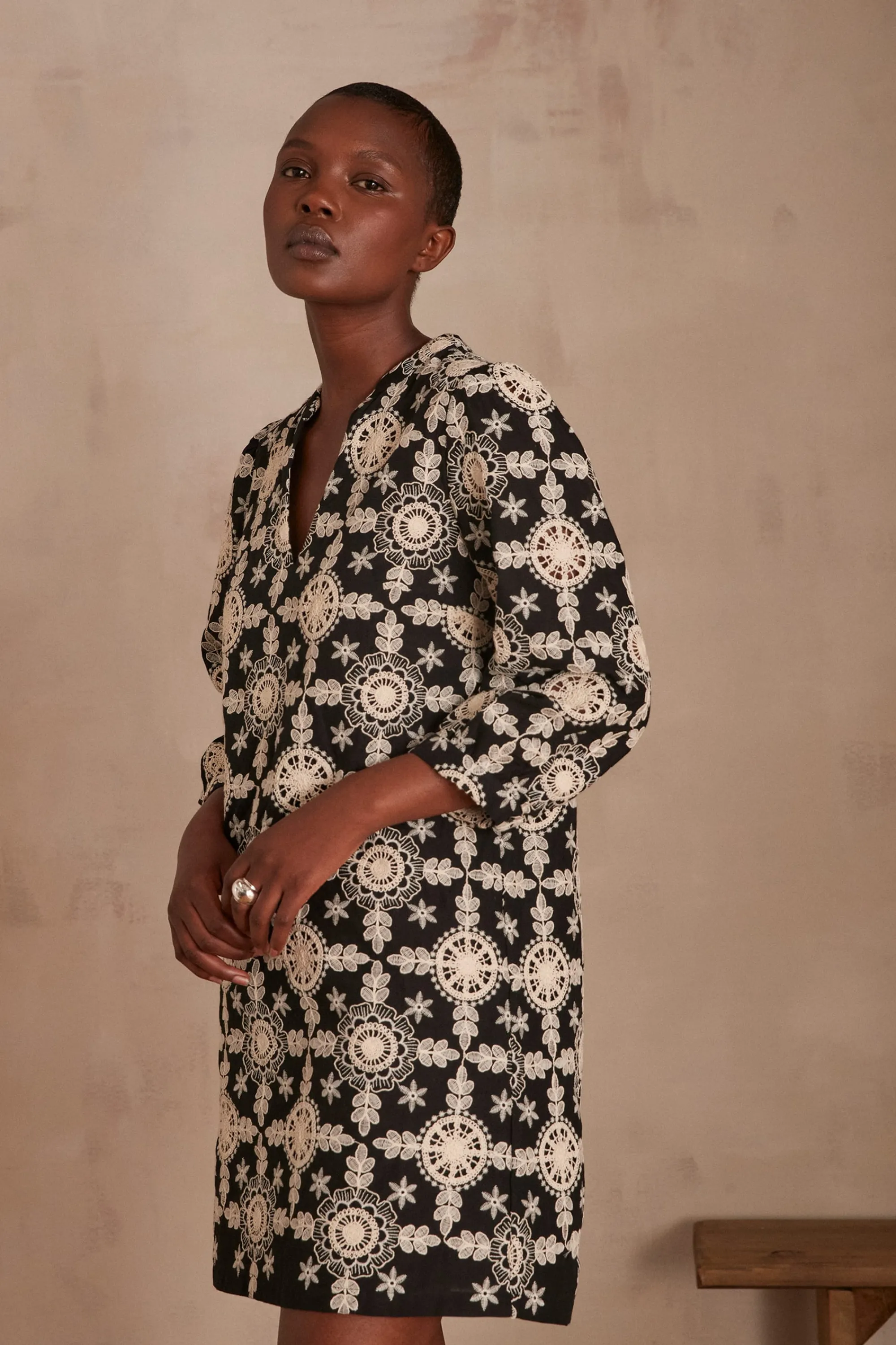 Maison 123 Robes Courtes | Robes Noires>Robe MARGARET NOIR
