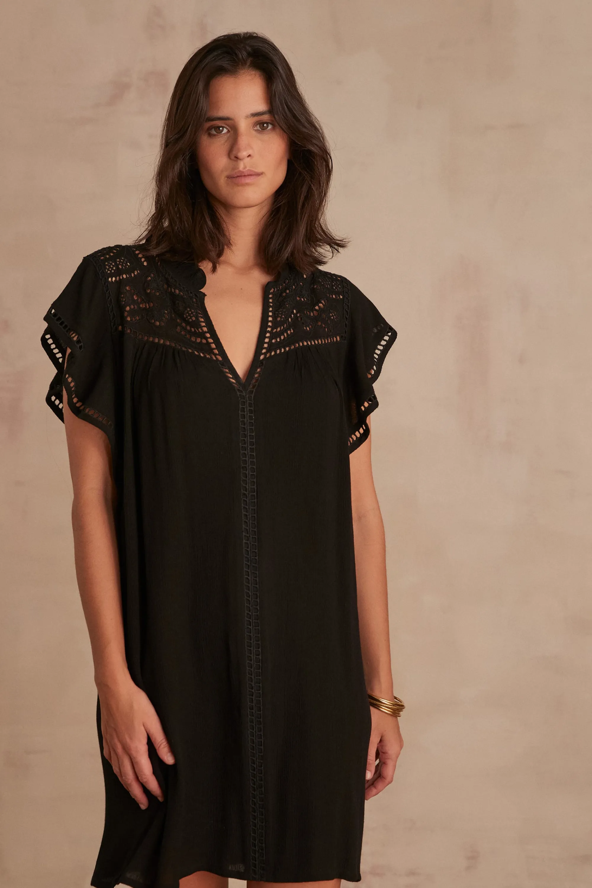 Maison 123 Robes Courtes | Robes Noires>ROBE MARGOT NOIR