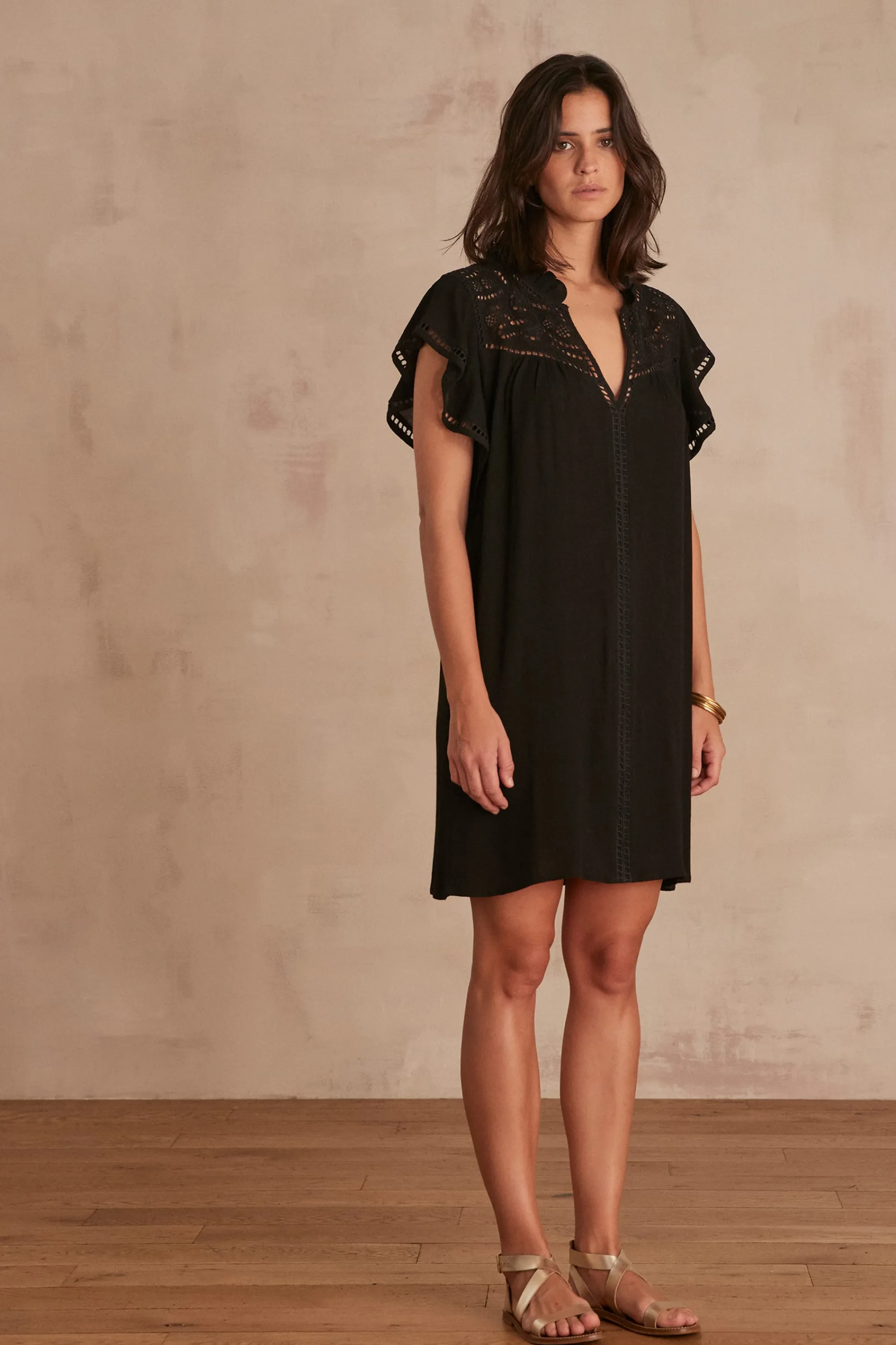 Maison 123 Robes Courtes | Robes Noires>ROBE MARGOT NOIR