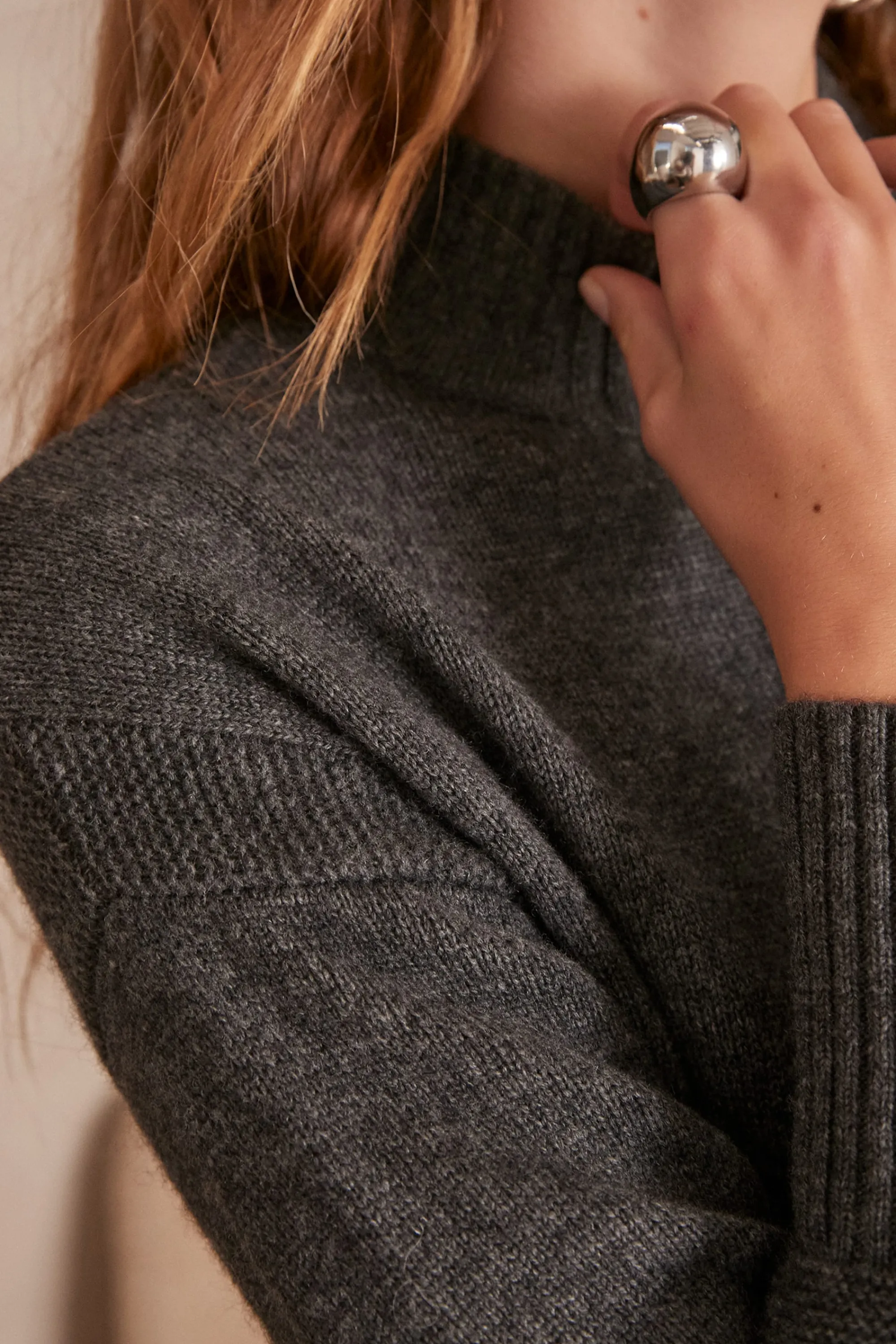 Maison 123 Robes En Maille | Robes Longues>Robe MARIANE GRIS SOURIS