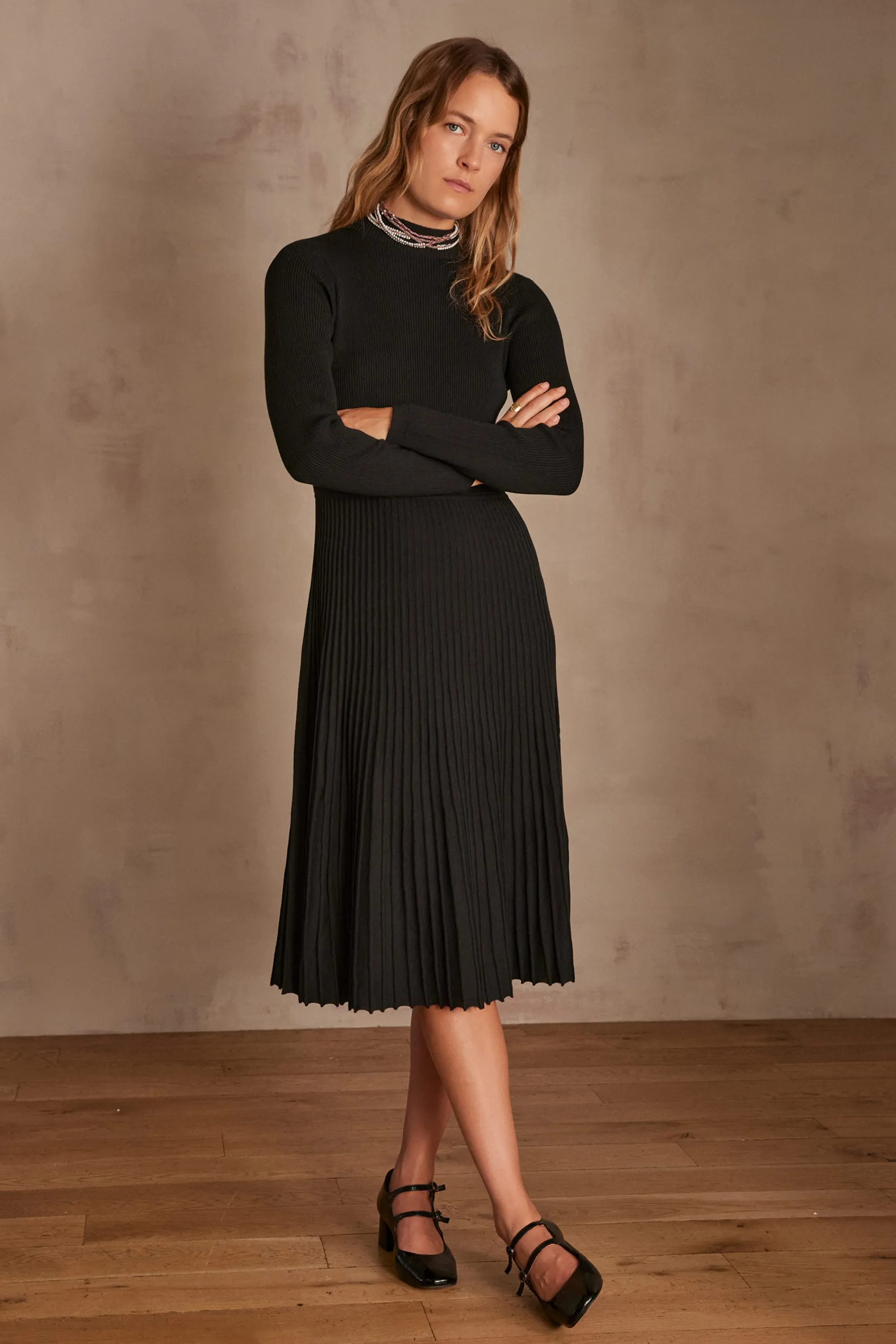 Maison 123 Robes En Maille | Robes Noires>Robe MARTIKA NOIR
