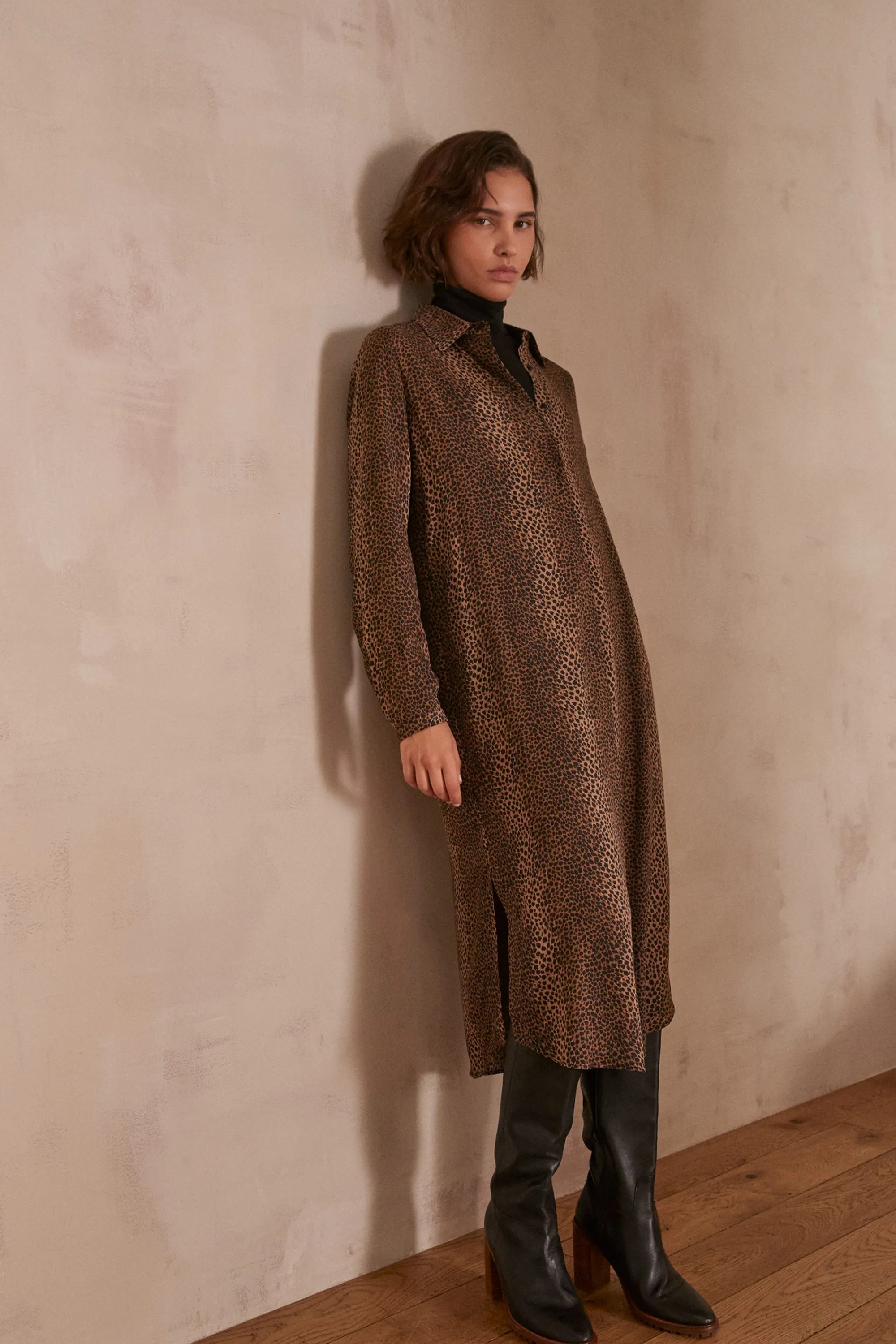 Maison 123 Robes Longues | Robes Imprimées>Robe MONICA CAMEL