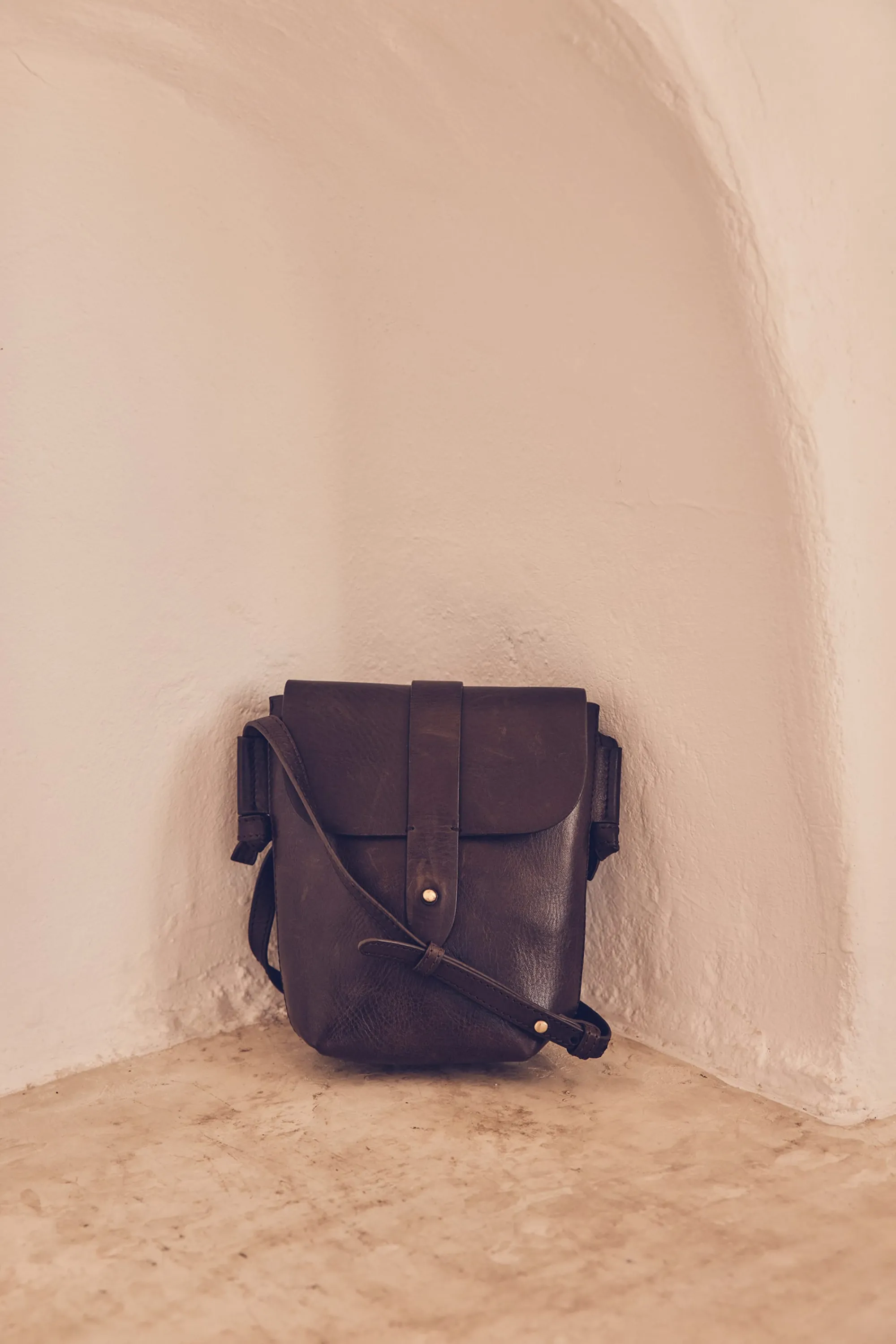Maison 123 Les Sacs>Sac à bandoulière GABRIEL MINI MARRON FONCE