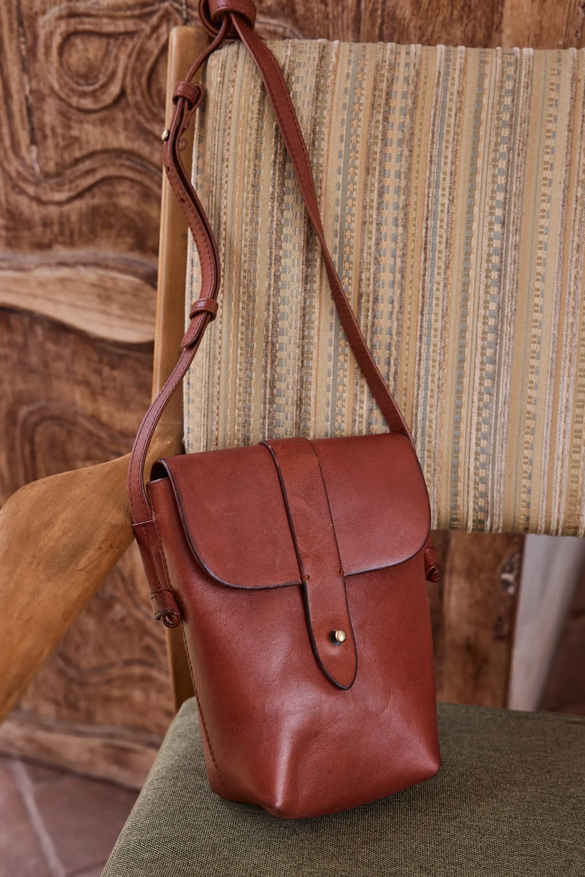 Maison 123 Les Sacs>Sac à bandoulière GABRIEL MINI CAMEL