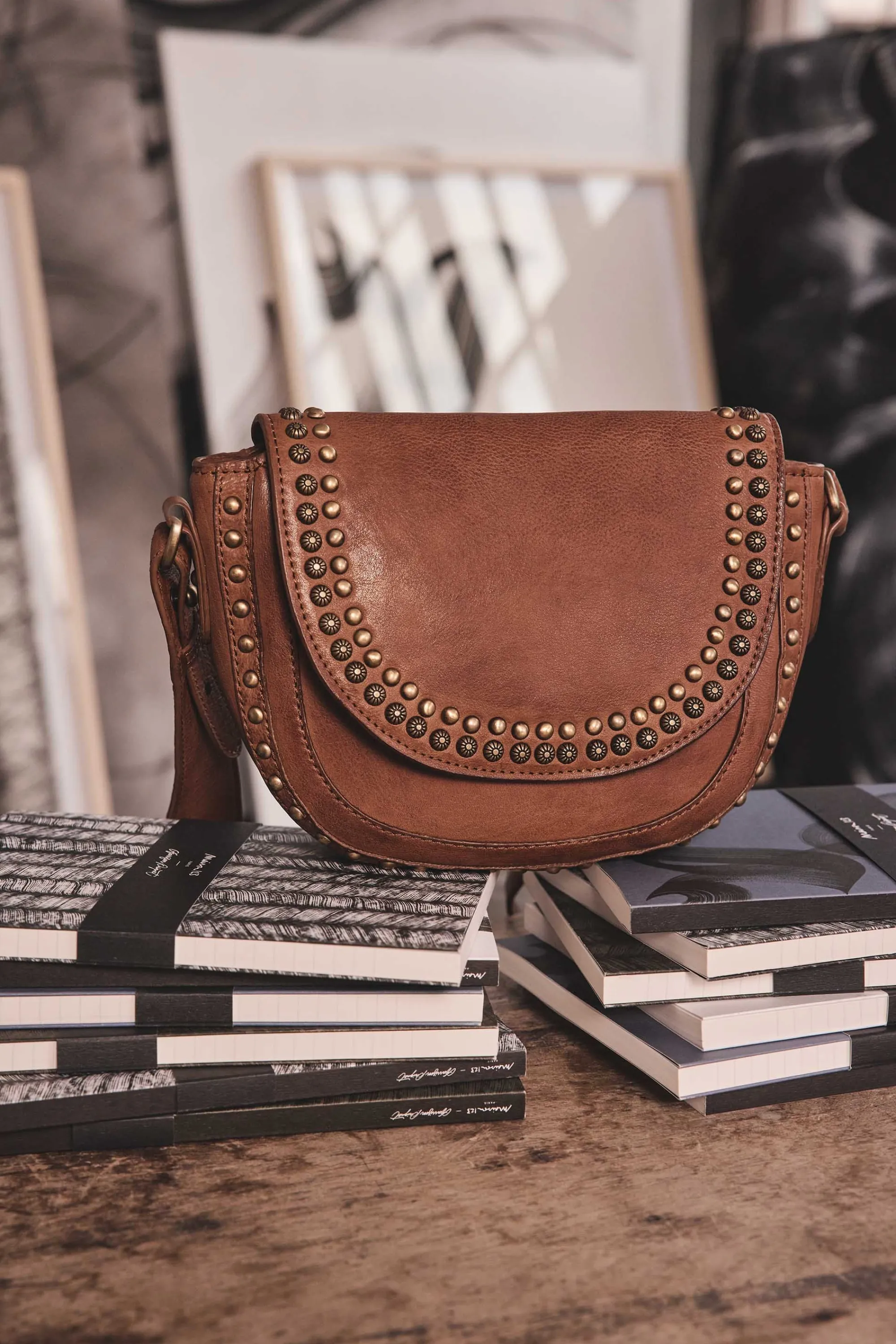 Maison 123 Les Sacs>Sac à bandoulière GASPARD MINI CAMEL CLAIR