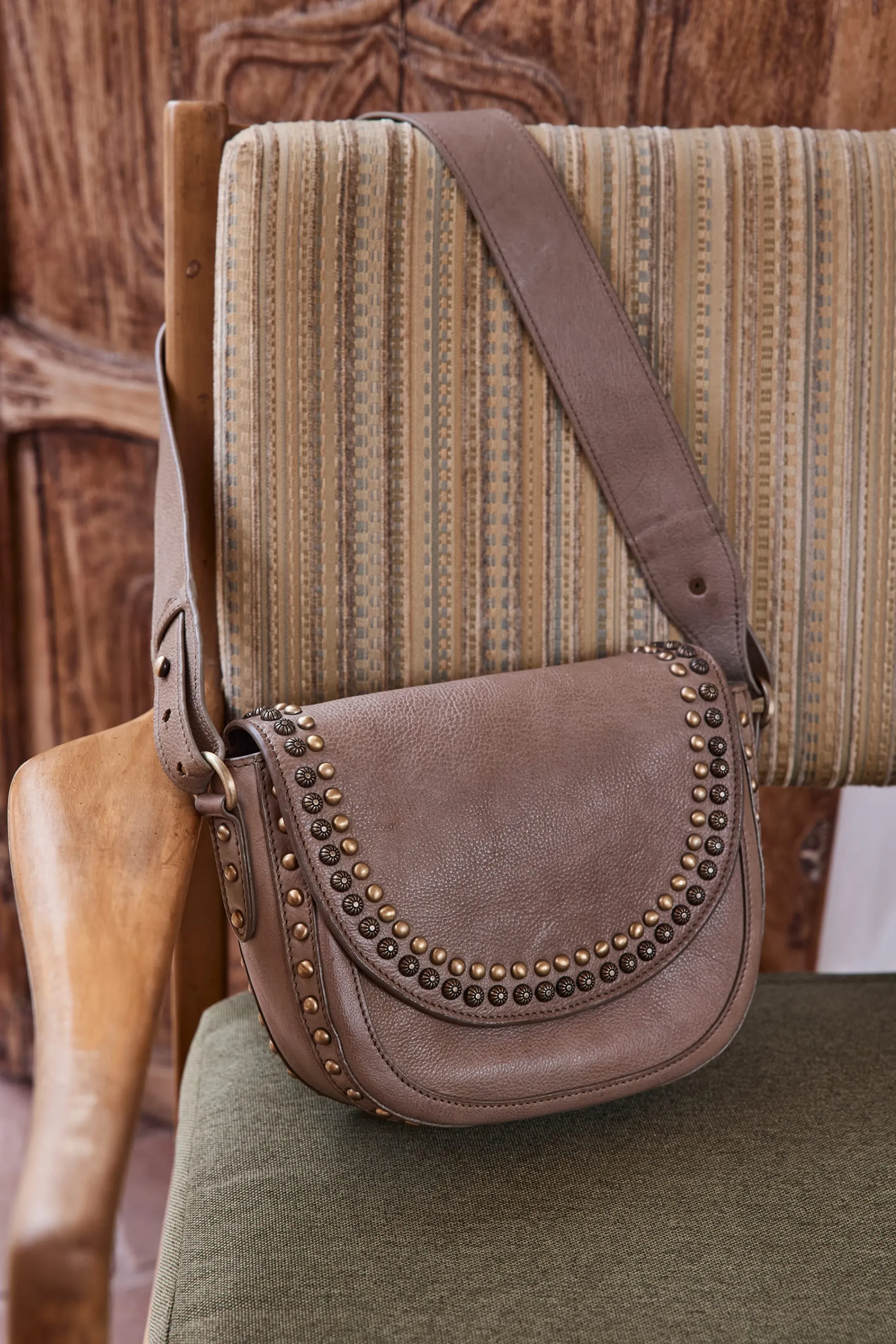 Maison 123 Les Sacs>Sac à bandoulière GASPARD MINI TAUPE FONCE