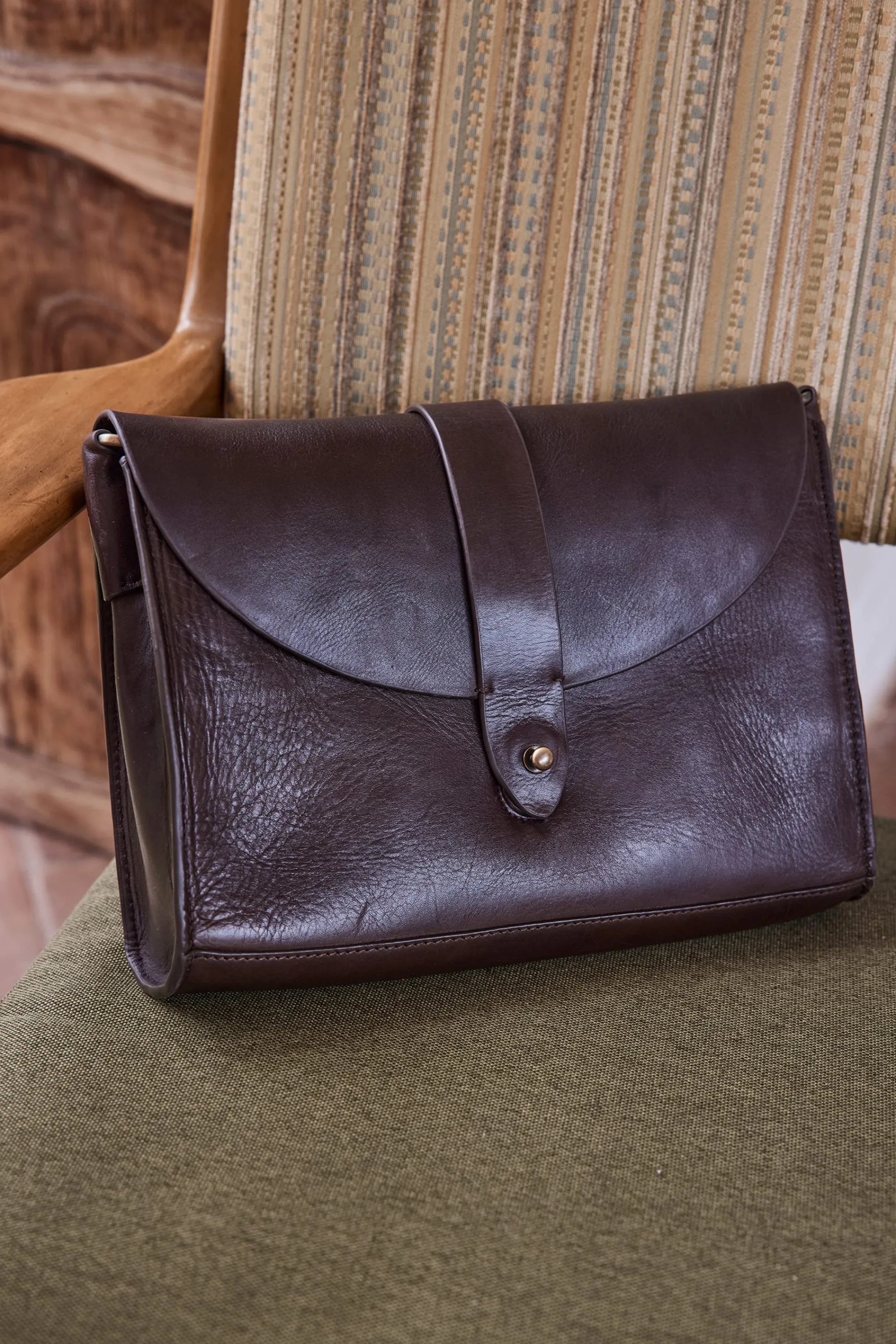 Maison 123 Les Sacs>Sac bandoulière GABRIEL XL MARRON FONCE