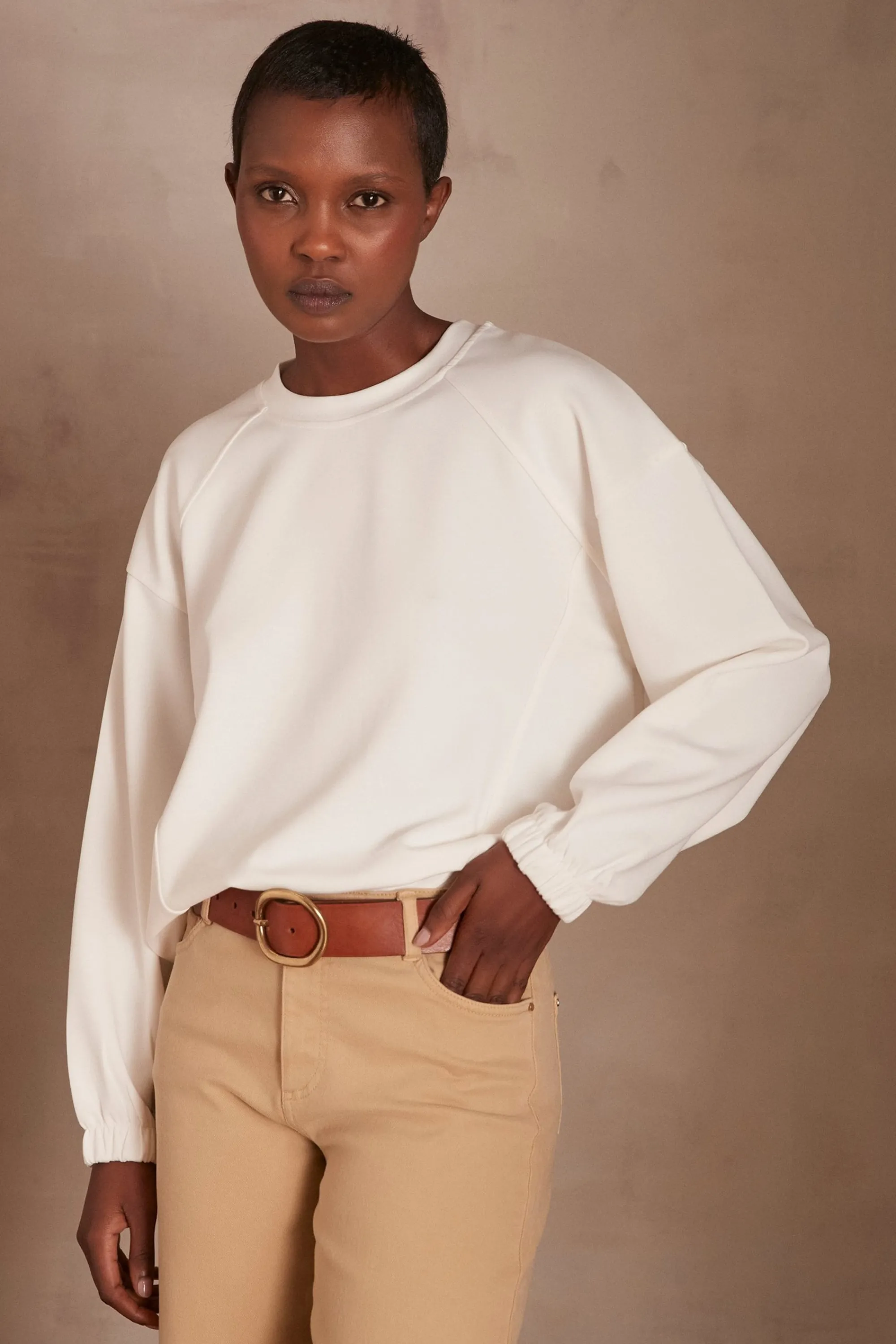 Maison 123 Voir Tout | T-Shirts Col Rond>Sweatshirt THELMA CREME