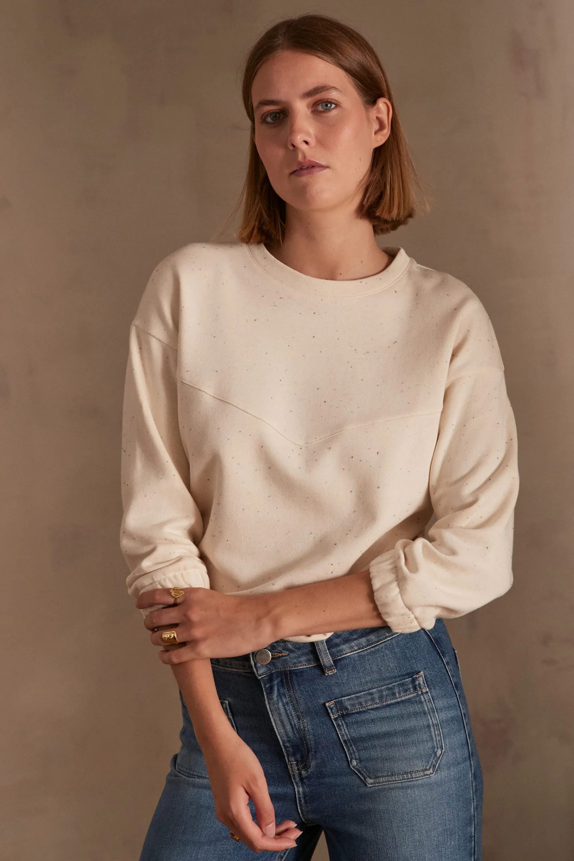 Maison 123 Voir Tout | T-Shirts Col Rond>Sweat-shirt TRISTAN NATUREL