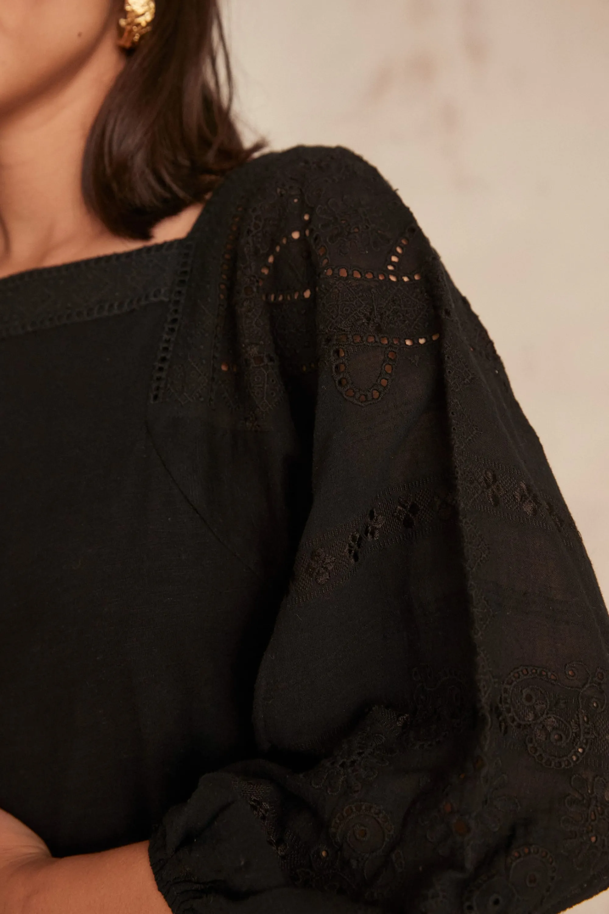 Maison 123 T-Shirts À Manches Longues>T-SHIRT DEBORAH NOIR