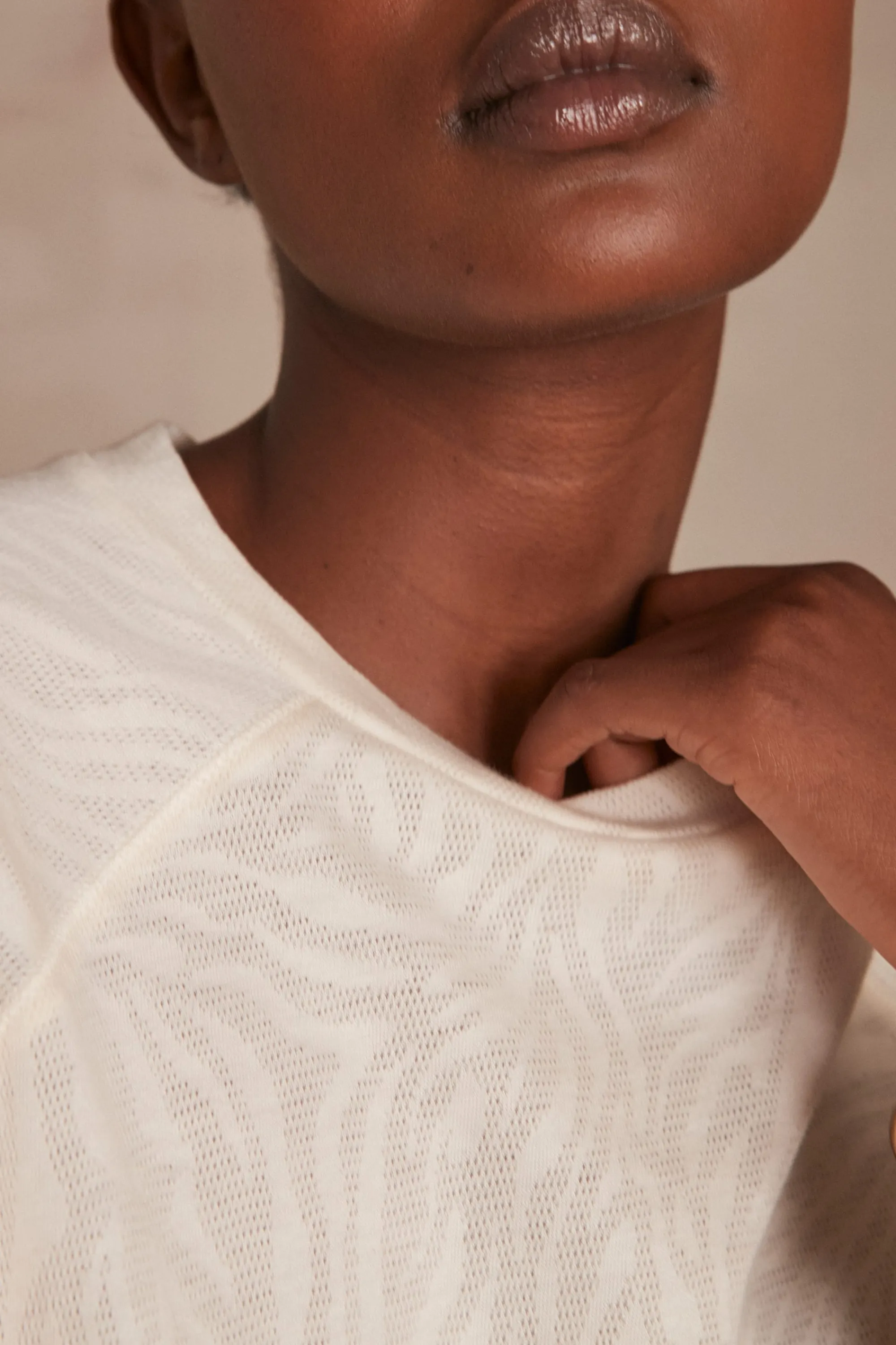 Maison 123 T-Shirts Col Rond | T-Shirts Blancs>T-shirt Tess CREME