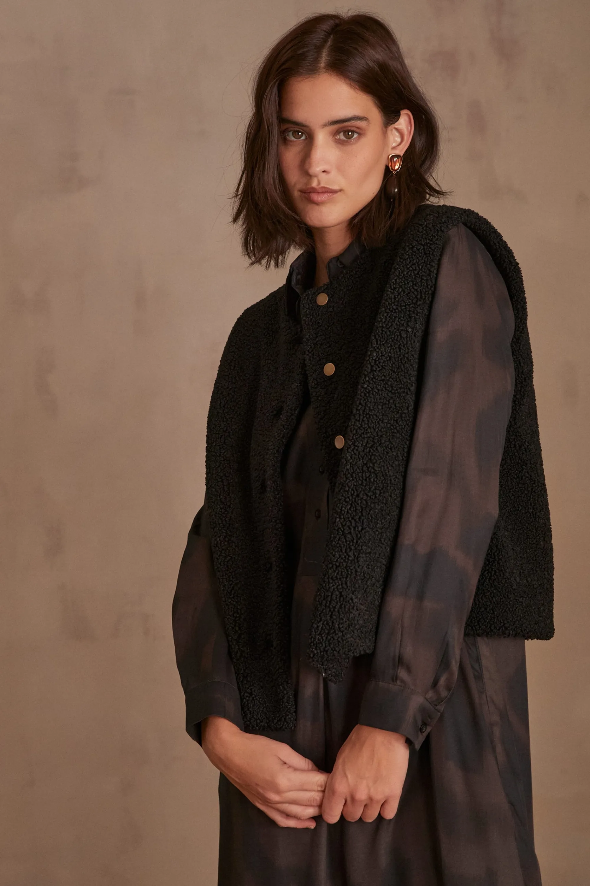 Maison 123 Gilets Sans Manches | Vestes Sans Manches>Veste sans manches BROOKLYN NOIR